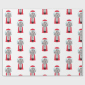 Cadeau Papier d'emballage de machine d'heure-milliampère (Plat)