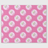 Cadeau Papier d'emballage de machine rose de Bubblegum (Plat)