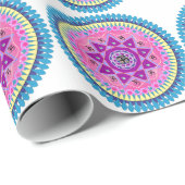 Cadeau Papier d'emballage de mandala (Coin rond)