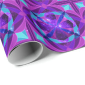 Cadeau Papier d'emballage de mandala rose et pourpre (Coin rond)