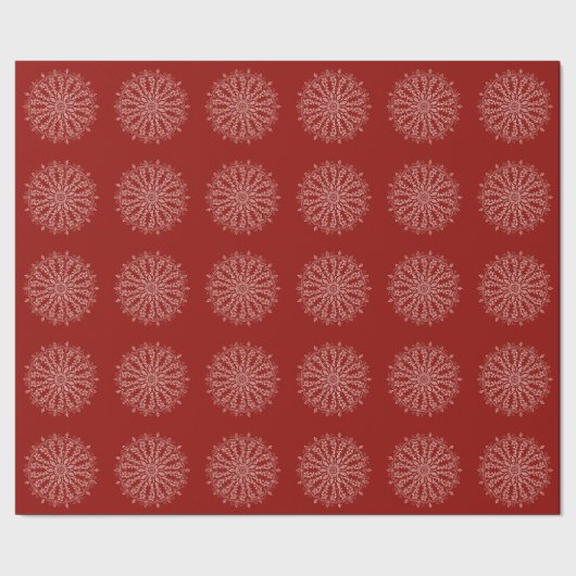 Cadeau Papier d'emballage de mandala - rouge-foncé (Couture)