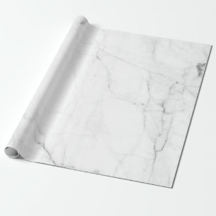 Cadeau Papier d'emballage de marbre blanc mignon, pierre