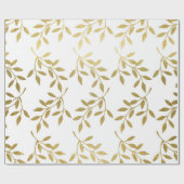 Cadeau Papier d'emballage de mariage à feuille botanique  (Plat)