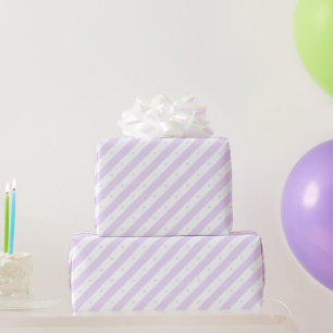 Cadeau Papier d'emballage de mariage à rayures blanches e