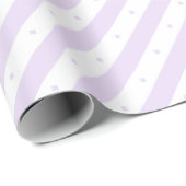 Cadeau Papier d'emballage de mariage à rayures blanches e (Coin rond)