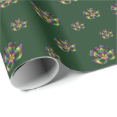 Cadeau Papier d'emballage de masque de mardi gras (Coin rond)