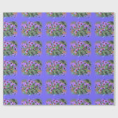 Cadeau papier d'emballage de masques violets (Plat)