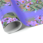 Cadeau papier d'emballage de masques violets (Coin rond)