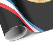 Cadeau Papier d'emballage de médaille d'or (Coin rond)