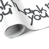 Cadeau Papier d'emballage de Merci (Coin rond)