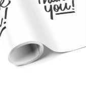 Cadeau Papier d'emballage de Merci (Coin rond)