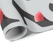 Cadeau Papier d'emballage de mode de chaussure de talon (Coin rond)