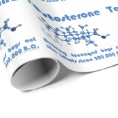 Cadeau Papier d'emballage de molécule de testostérone (Coin rond)