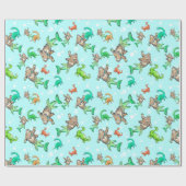 Cadeau Papier d'emballage de monstre de sasquatch de (Plat)