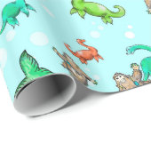 Cadeau Papier d'emballage de monstre de sasquatch de (Coin rond)