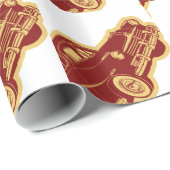 Cadeau Papier d'emballage de motif d'automobile (Coin rond)