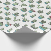 Cadeau Papier d'emballage de motif de cactus et de (Coin)