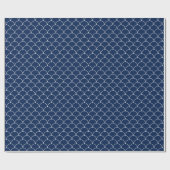 Cadeau Papier d'emballage de motif de feston de bleu (Plat)