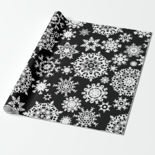 Cadeau Papier d'emballage de motif de flocon de neige de
