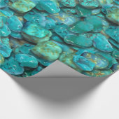 Cadeau Papier d'emballage de motif de turquoise (Coin)