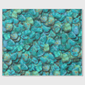 Cadeau Papier d'emballage de motif de turquoise (Plat)