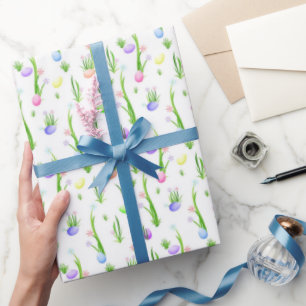 Cadeau Papier d'emballage de motif d'oeufs de pâques