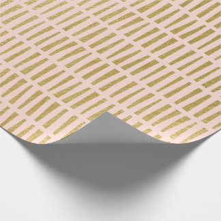 Cadeau Papier d'emballage de motif géométrique de feuille