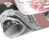 Cadeau Papier d'emballage de motif japonais (Coin rond)