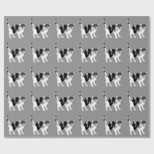 Cadeau Papier d'emballage de MOTIF NOIR ET BLANC de CAT