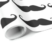 Cadeau Papier d'emballage de moustache (Coin rond)