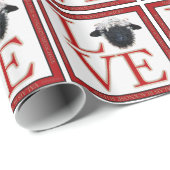 Cadeau Papier d'emballage de moutons du Valais Blacknose (Coin rond)