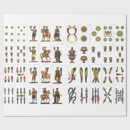 Cadeau Papier d'emballage de Napoletane de carte (Couture)