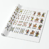 Cadeau Papier d'emballage de Napoletane de carte (Déroulé)