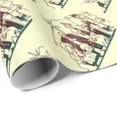 Cadeau Papier d'emballage de nativité de Noël (Coin rond)