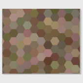 Cadeau papier d'emballage de nid d'abeille brun (Plat)