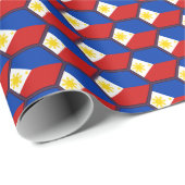 Cadeau Papier d'emballage de nid d'abeilles de drapeau de (Coin rond)