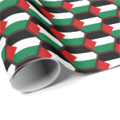 Cadeau Papier d'emballage de nid d'abeilles de drapeau de (Coin rond)