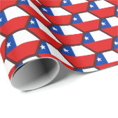 Cadeau Papier d'emballage de nid d'abeilles de drapeau du (Coin rond)