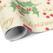 Cadeau papier d'emballage de noël (Coin rond)