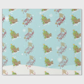 Cadeau Papier d'emballage de Noël. (Plat)