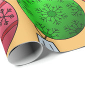 Cadeau Papier d'emballage de Noël (Coin rond)