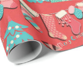 Cadeau Papier d'emballage de Noël (Coin rond)