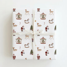 Papier d'emballage de Noël à l'héritage vintage