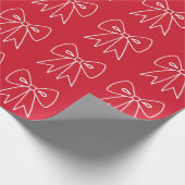 Cadeau Papier d'emballage de Noël à ruban rouge rétro (Coin)