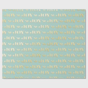 Cadeau Papier d'emballage de Noël Aqua et sarcelle avec a
