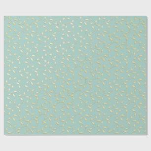 Cadeau Papier d'emballage de Noël Aqua et sarcelle avec a
