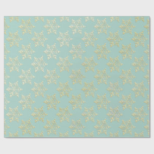 Cadeau Papier d'emballage de Noël Aqua et sarcelle avec a