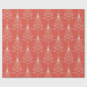 Cadeau Papier d'emballage de Noël arbre Art Déco élégant