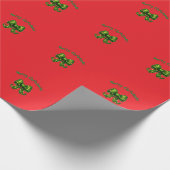 Cadeau Papier d'emballage de Noël Arc vert (Coin)