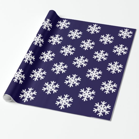 Cadeau Papier d'emballage de Noël avec les flocons de (Déroulé)